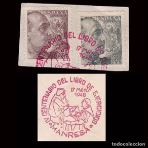 Sellos: 1940-47.G.Franco.FRAGMENTO Usado.Edifil.925-932
